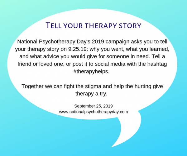 National Psychotherapy Day Tell Your Story